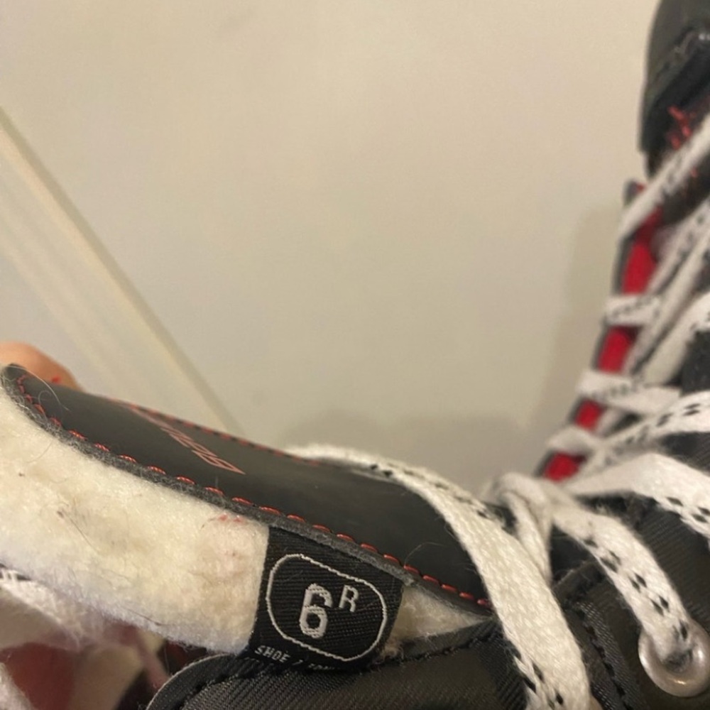Bauer Black and Red Hockey Skates - Picture 3 of 4